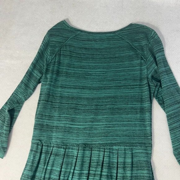 Toad & Co Womens Imogene Dress Large L 3/4 Sleeves Heathered Teal Blue Pockets - Picture 8 of 9